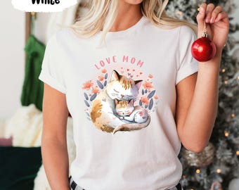 Magliette adorabili con gatti, regalo per gli amanti dei gatti, maglietta per mamma di gatti, maglietta per papà di gatti, regali per gli amanti dei gatti, magliette per proprietari di gatti, magliette per gatti, maglietta carina con gatti