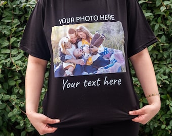 Custom Photo Shirt, Personalized Shirt, Custom Text Shirt, Custom Shirt, Logo Shirt, Photo T-Shirt, Company Logo Shirt, Customized TShirts