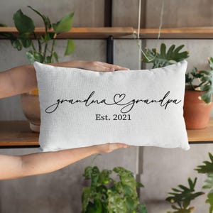 Grandma And Grandpa Pillows, Baby Announcement Pillow, New Grandparent Gift, New Baby Gift, Pregnancy Reveal, Grandma Pillow, Grandpa Pillow