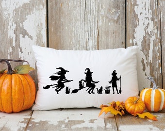 Halloween Pillow, Witch Pillow, Fall Decor, Halloween Decor, Autumn Decor, Witches Decor, Decorative Witch Pillow, Fall Farmhouse Pillowcase