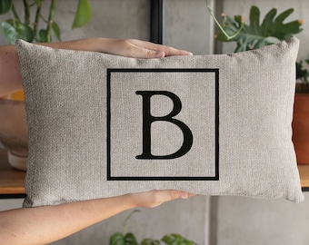 Monogram Pillow, Initial Pillow Cover, Housewarming Gift, Custom Pillow, Initial Pillow Case, Personalized Letter Pillow, Wedding Gift