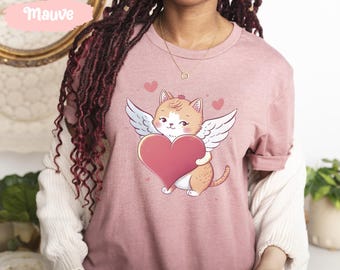 Camisetas de gato, camiseta de gato lindo, camisetas de gato adorables, regalo para amantes de los gatos, camiseta de mamá gata, camiseta de papá gata, regalos para amantes de los gatos, camisetas para dueños de gatos