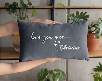 Personalized I love You Mom Pillow, Mothers Day Gift Idea, Mom Gift, Mothers Day Cushion, Mom Personalized Pillow, Gift for Her, Decorative