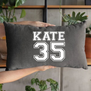 Personalize Sports Pillow, Sports Pillow Cover, Basketball, Football, Soccer, Baseball, Name Pillow Cover, Number Pillow, Name Pillow, Decor