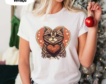 Hermosas camisetas de gatos, regalo para amantes de los gatos, camiseta de mamá gata, camiseta de papá gata, regalos para amantes de los gatos, camisetas para dueños de gatos, camisetas de gatos, linda camiseta de gatos