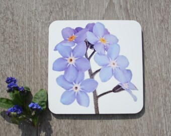 Forget me not coaster - country decor.