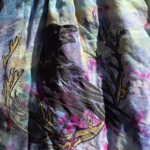 Vintage Goth Flannel Shirt collection, Hand-Painted Medusa, Upcycled Wearable Art (L-XL)