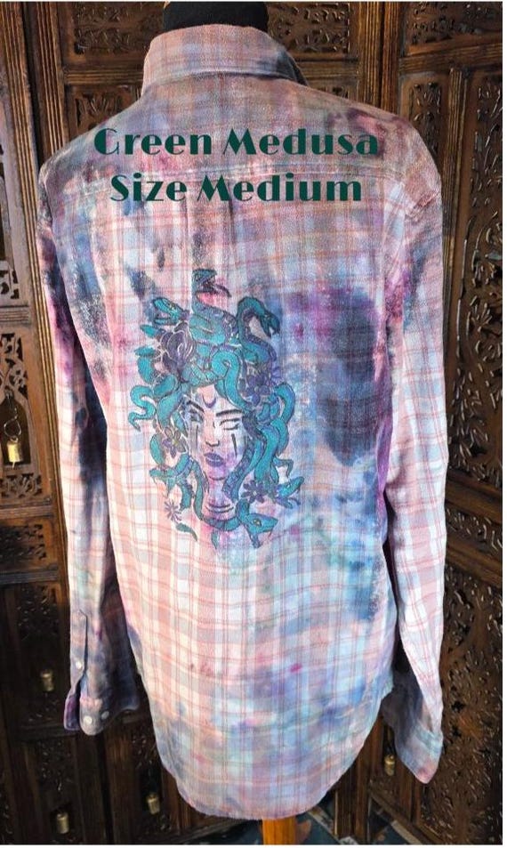 One‑of‑a‑Kind Hand‑Painted Flannel Collection S-XL - image 11