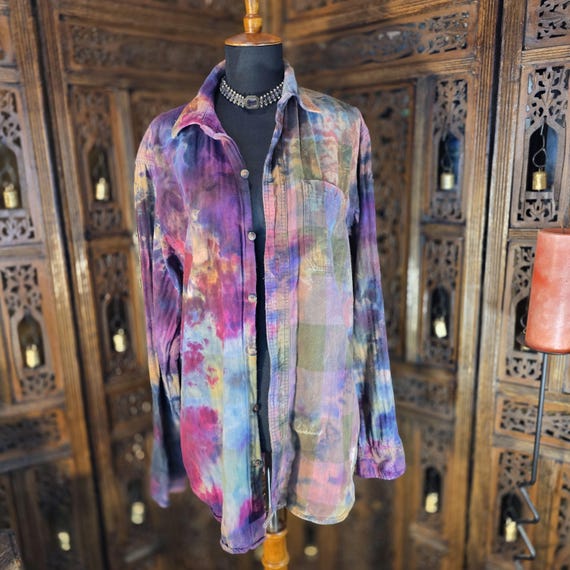 One‑of‑a‑Kind Hand‑Painted Flannel Collection S-XL - image 6