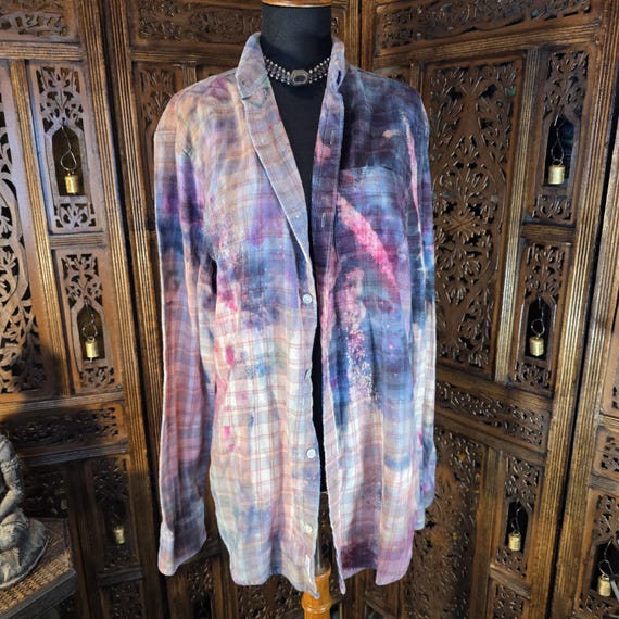 One‑of‑a‑Kind Hand‑Painted Flannel Collection S-XL - image 12