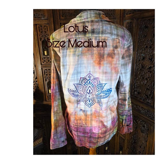 One‑of‑a‑Kind Hand‑Painted Flannel Collection S-XL - image 9