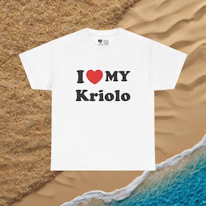 I love my Kriolo T-shirt | Cabo Verde culture Africa | heart couples summer relationship | Unisex Ultra Cotton Tee | Cape Verde Love Kriolo