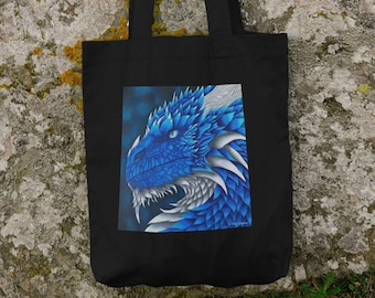 The Great Dragon Fantasy Tote Bag – Fantasy Art, Fantasy Dragon Tote Bag, Dragon Gift, Medieval Fantasy Tote Bag, Fantasy Gift, Dragon Art