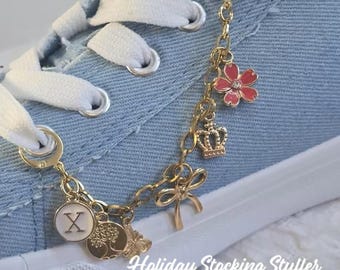 Shoe Charm Chain, Gold Plated Adjustable Sneaker And Boot Accessory