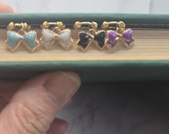Coquette Bow Paperclip Set of 5 -  Dainty Decorative Clips  Bible Journal, Planner, Junk Journals