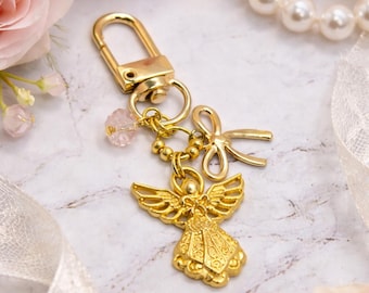 Christian Angel Keychain Inspirational Faith Gift for Her