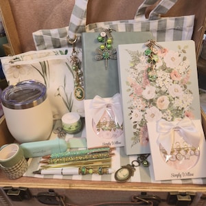Bookish Gift Box, Sage Green Mystery Stationery Scoop for Journal Lovers