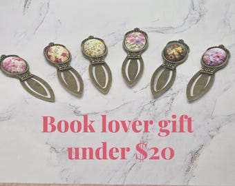 Cottagecore bookmark cute floral book lover gift choose your design