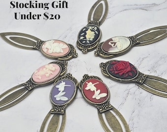 Cameo bookmark fairy rose or swan book lover, teacher appreciation gift