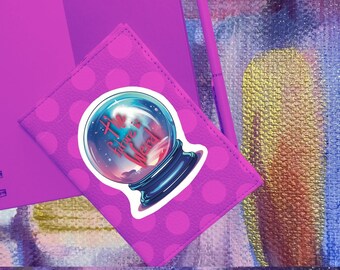 Pegatina de vinilo El futuro es extraño 4 x 4