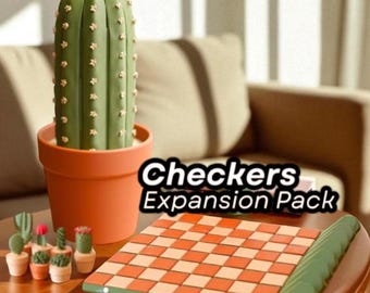 Cactus Chess Set, Cacti Chess, Roll-up Travel Chess, Chess Lover Gift, Forgecore, Custom 3D Print