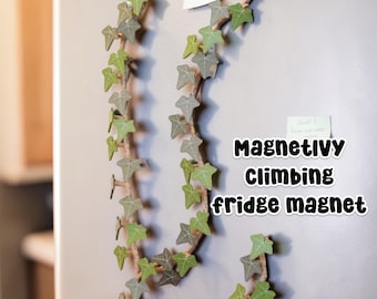 Efeu Kühlschrankmagnet mit flexiblen Ranken, Pflanzen Deko, Magnetische Ranke, Küchen Deko, Geschenk, 3D-gedruckt