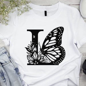 Butterfly Spli Monogram Svg, Png, Butterfly Monogram SVG, Butterfly ...