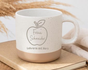 Gift for a teacher | Farewell gift | School leaving gift | Thank you gift idea | Engraved mug for a teacher with a heart | Coffee mug