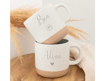 Personalized mug with name | Stoneware ceramic | Christmas Easter | Coffee mug | Gift for girlfriend, wife, husband | Gift idea