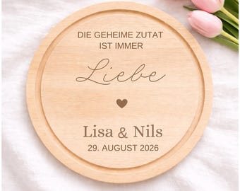 Personalized wedding gift | Cutting board with names and date | Bride and groom | Wedding gift | Engagement money gift | The secret ingredient