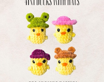 Enten mit Hüten (PDF) | 4-in-1 Häkelanleitung