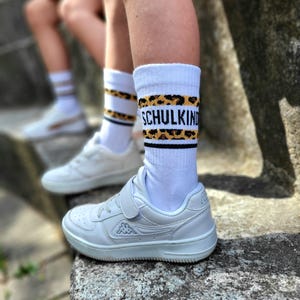 Socks, schoolchild, back to school gift, school enrollment, gift idea, school enrollment outfit, Leo, Leo print, tennis socks, children, unisex