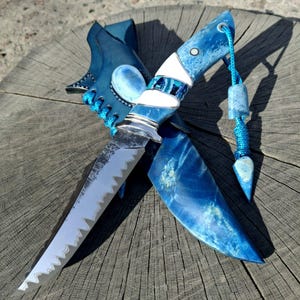 Handmade DI69-MP Steel Blade Knife – Collectible, N690 Laminate, Custom Leather Sheath