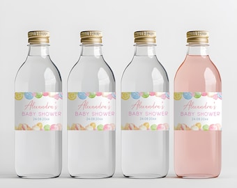 Editable Candyland Water Bottle Labels – Candyland Baby Shower Water Bottle Sticker Template, Sweet Shower decor #CC6CANDY