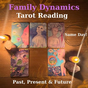 Lectura de Tarot Dinámica Familiar – Tirada de 5 Cartas para la Visión – Claridad y Orientación Emocional – Entrega Digital 24 Horas