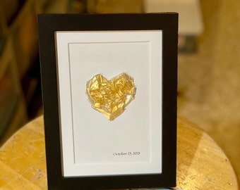 Wedding Shards framed Heart Keepsake