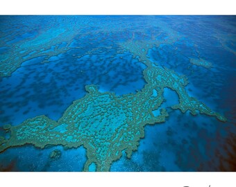 Luchtafdruk barrièrerif – koraalfotografie Stille Oceaan
