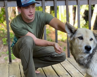 Mens Hemp Drawstring Pants