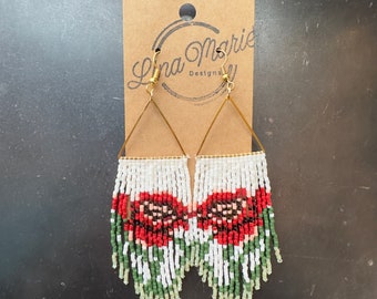 Fringe Beaded Earrings