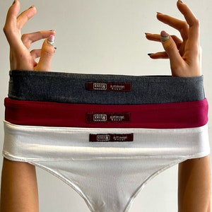 FINETOO 6 Pack Cotton Thongs for Women Cross Strap Algeria