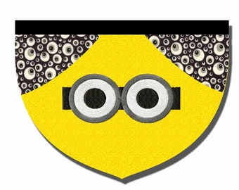 Minion-inspired reversible pet bandana