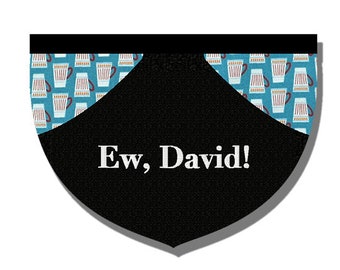 Ew David! embroidered reversible pet bandana