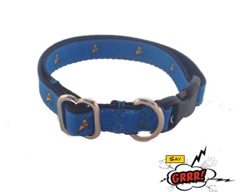 Space Kitty Medical or Science officer breakaway cat collar, and regular dog collar