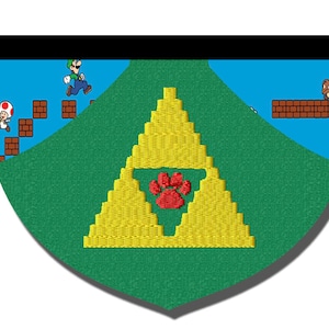 Zelda-inspired Triforce Paw reversible bandana