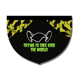 Trying to Take Over the World! embroidered reversible pet bandana
