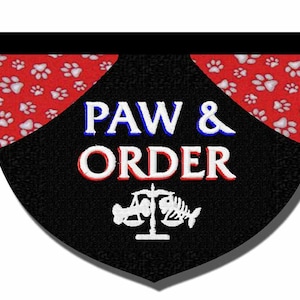 Paw and Order reversible pet bandana