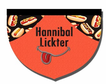 Hannibal Lickter -  homage to Silence of the Lambs reversible pet bandana