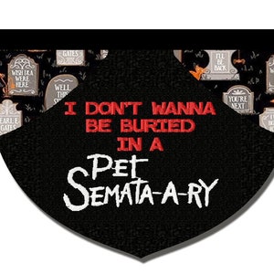 Pet Sematary embroidered reversible pet bandana