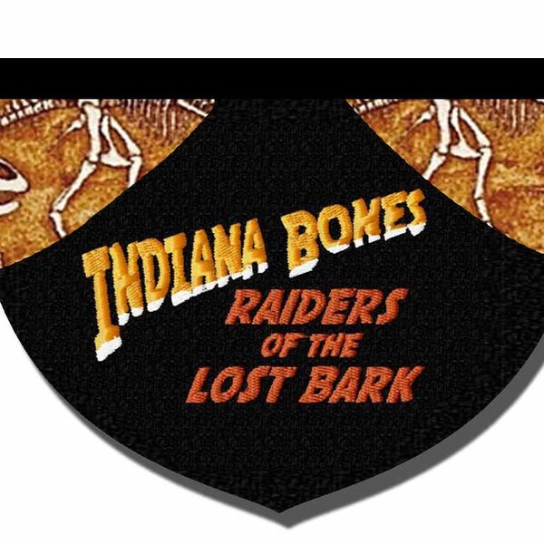 Indiana Bones & Raiders of the Lost Bark reversible pet bandana