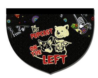 Last Pupcast on the Left reversible pet bandana